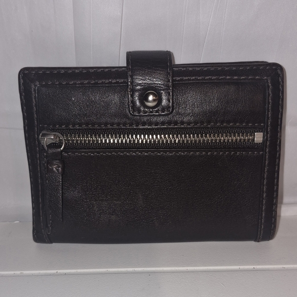 Coach Mahogany Leather Bifold Buckle Wallet - Picture 2 of 4